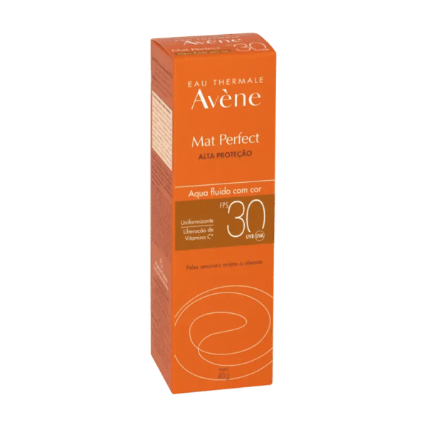 Proteção solar – Pele sensível  Mat Perfect Aqua Fluido Com Cor FPS 30 - Imagem 2