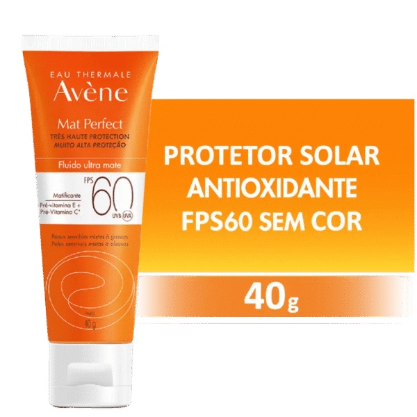Proteção solar – Pele sensível  Mat Perfect Fluido FPS 60 sem cor - Imagem 3